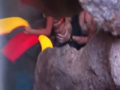 An inside concealed camera captures a beautiful lady having pleasure and masturbating.